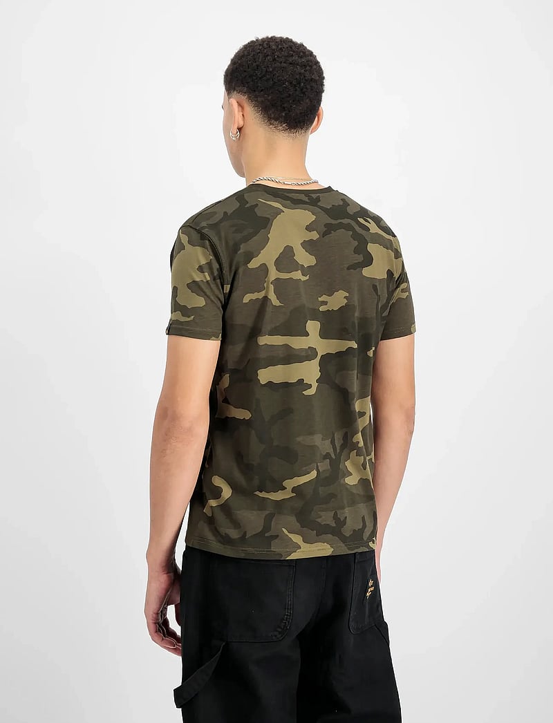 Alpha Industries - Basic T-Shirt SL Camo - kurzärmelig - olive camo - 3