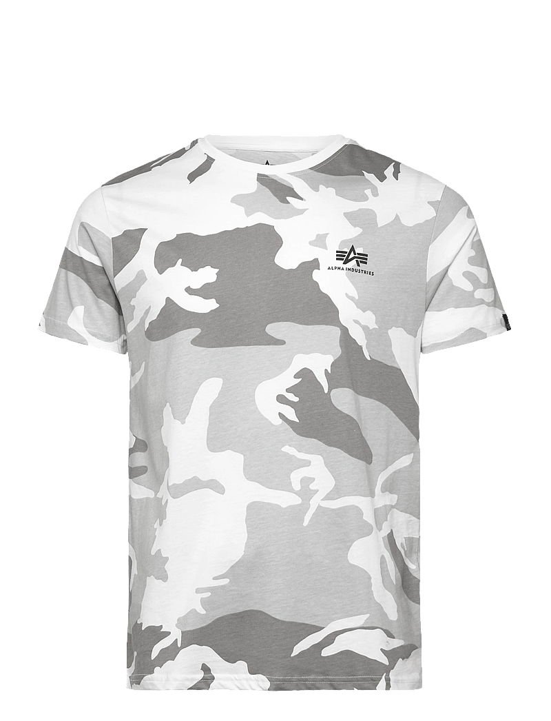 Alpha Industries - Basic T-Shirt SL Camo - t-shirts - white camo - 0