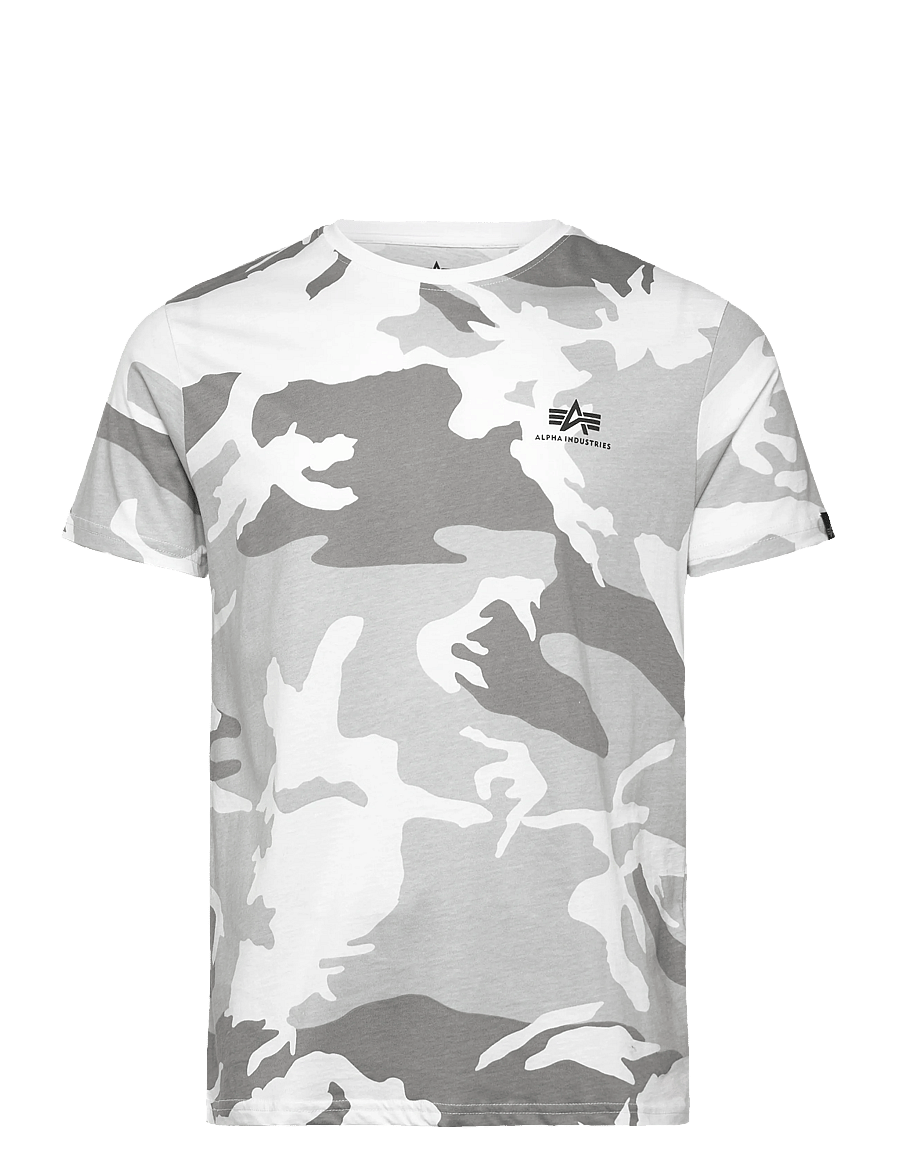 Alpha Industries - Basic T-Shirt SL Camo - kortärmade t-shirts - white camo - 0