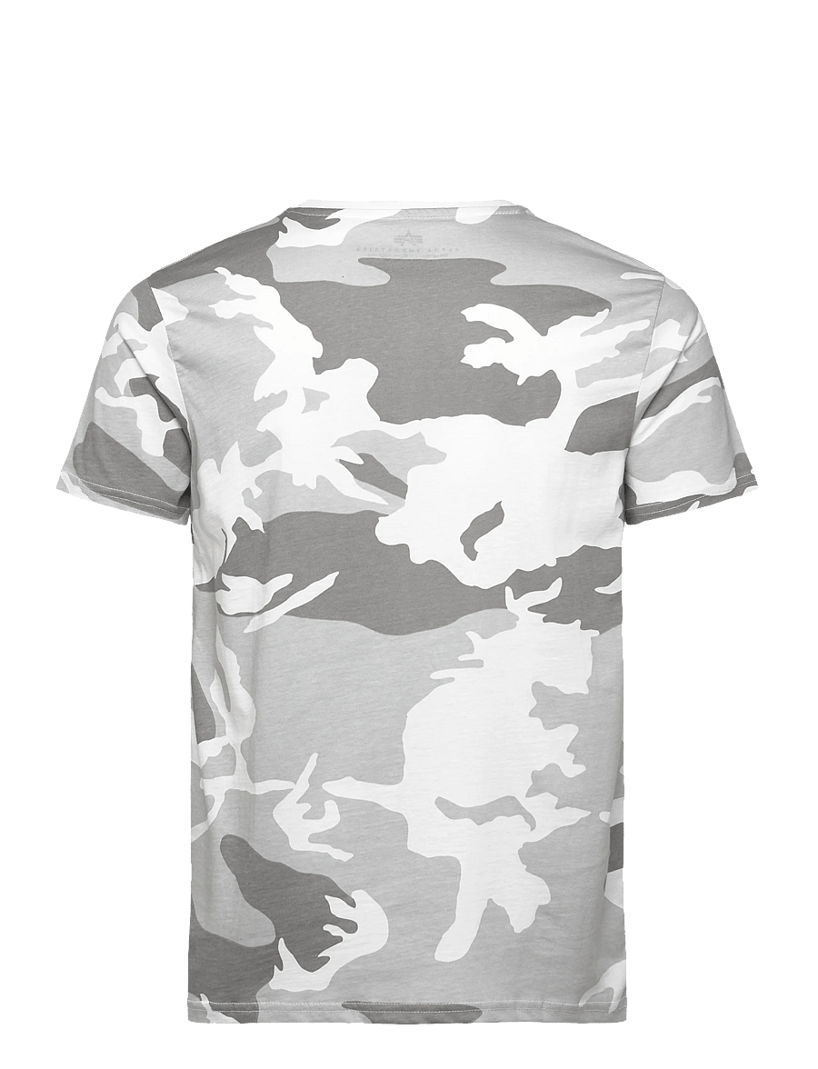 Alpha Industries - Basic T-Shirt SL Camo - kortärmade t-shirts - white camo - 1