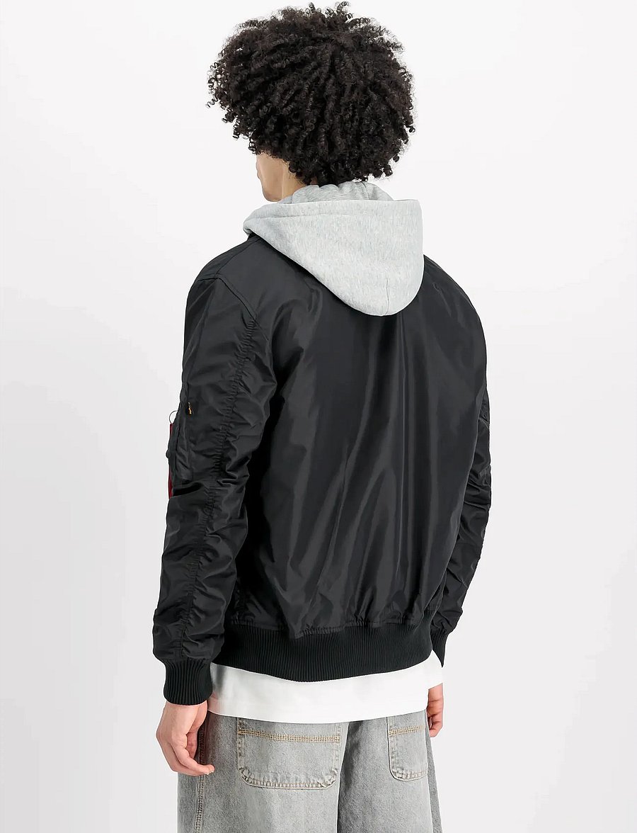 Alpha Industries - MA-1 TT Hood Light - gefütterte jacken - black - 3