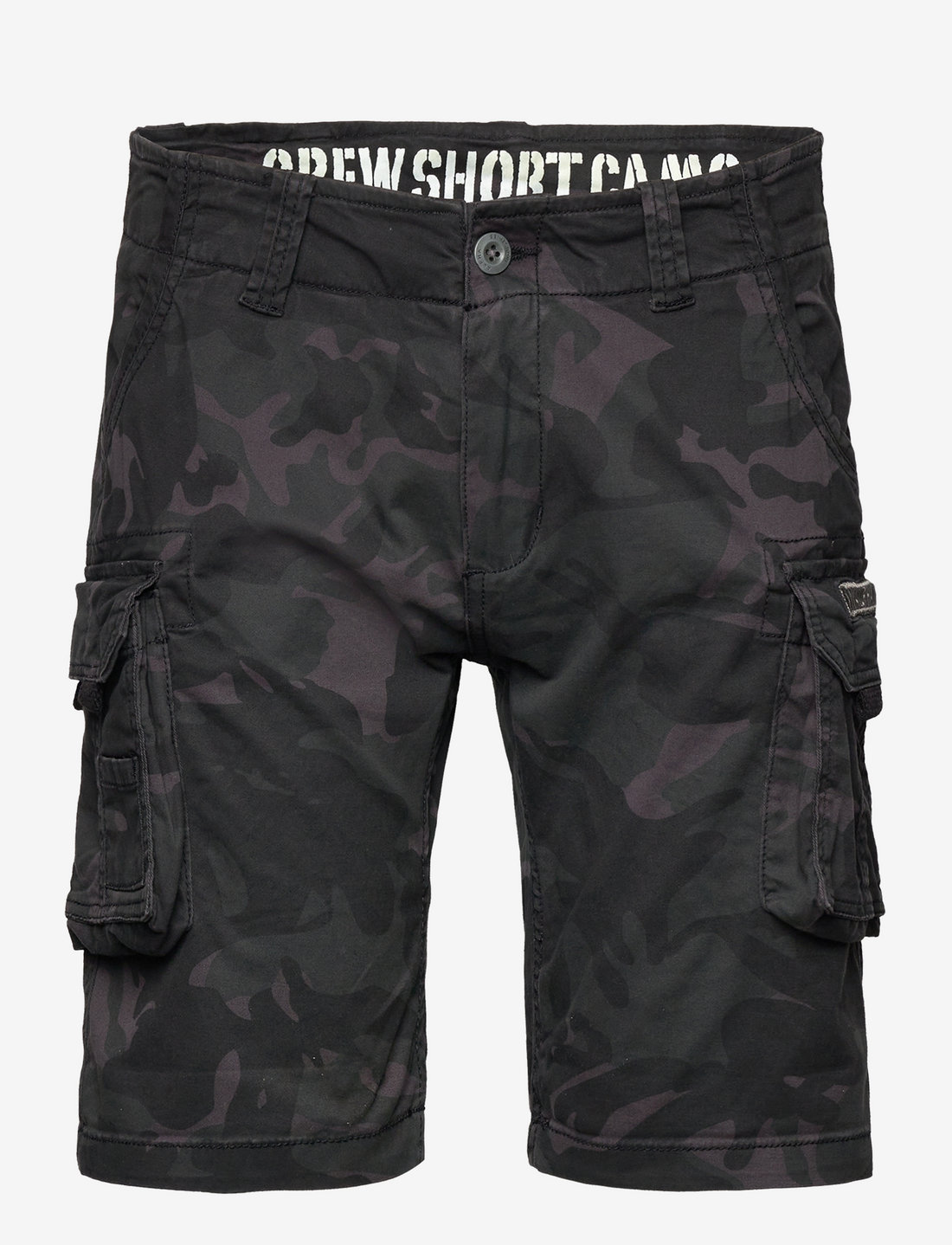 Alpha Industries - Crew Short Camo - cargo stila šorti - black camo - 0