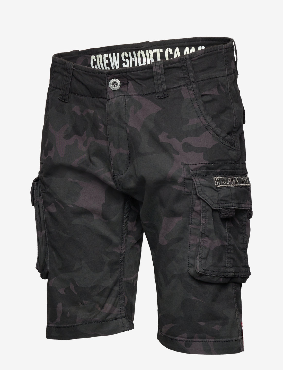 Alpha Industries - Crew Short Camo - cargo stila šorti - black camo - 3