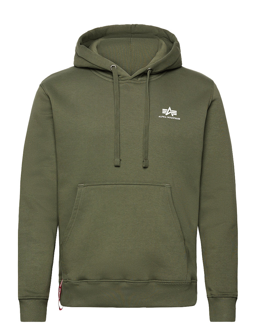 Alpha Industries - Basic Hoodie SL - kapuutsiga dressipluusid - dark olive - 1