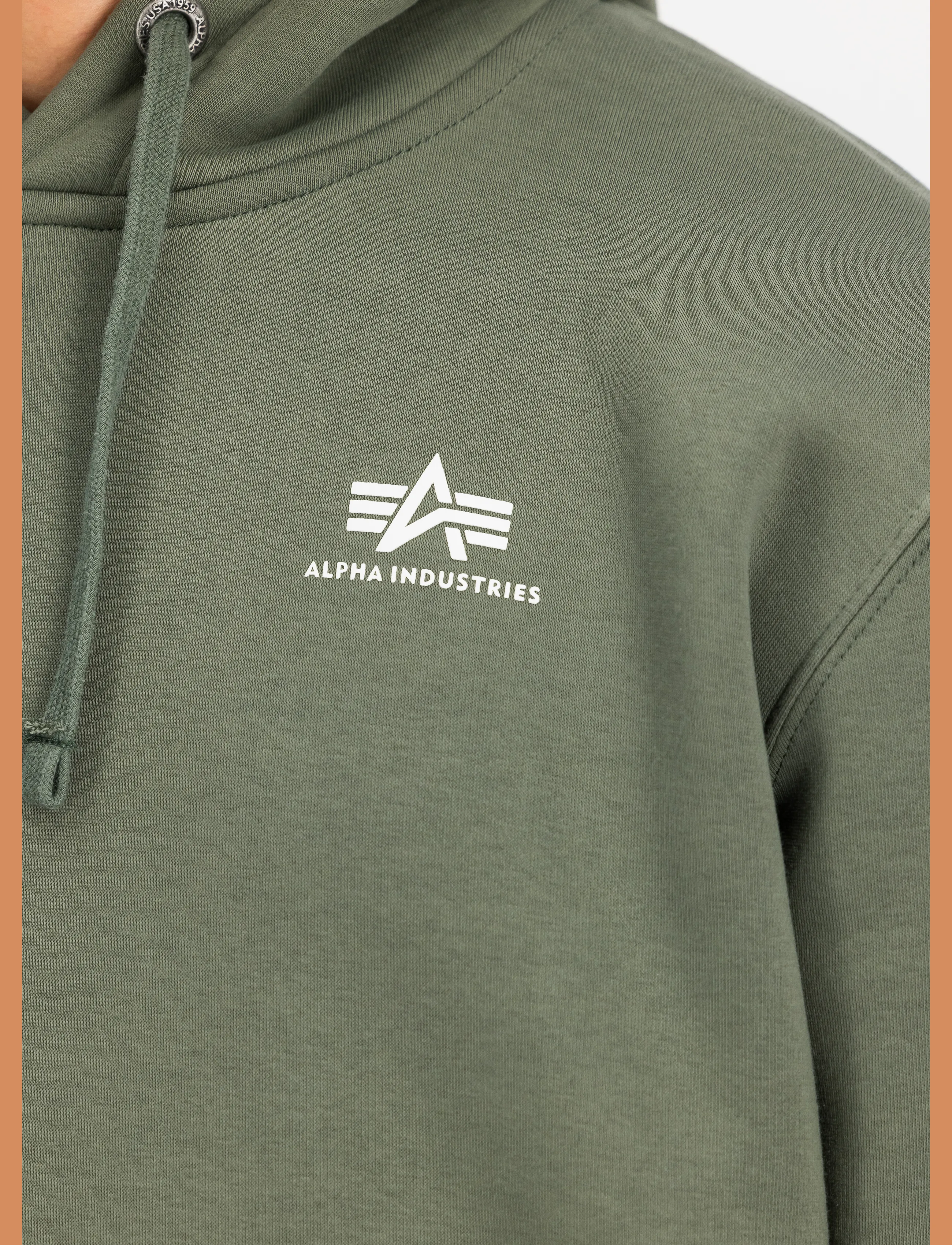 Alpha Industries - Basic Hoodie SL - kapuutsiga dressipluusid - dark olive - 4