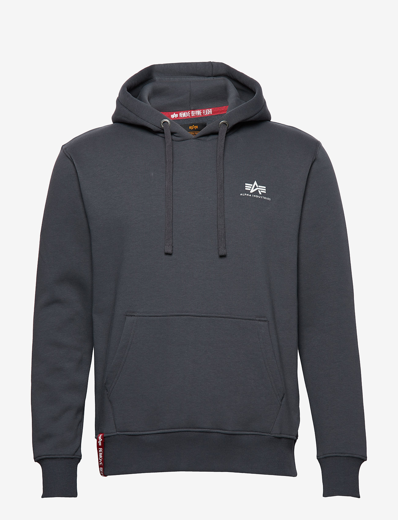 Alpha Industries - Basic Hoodie Small Logo - hoodies - greyblack - 0
