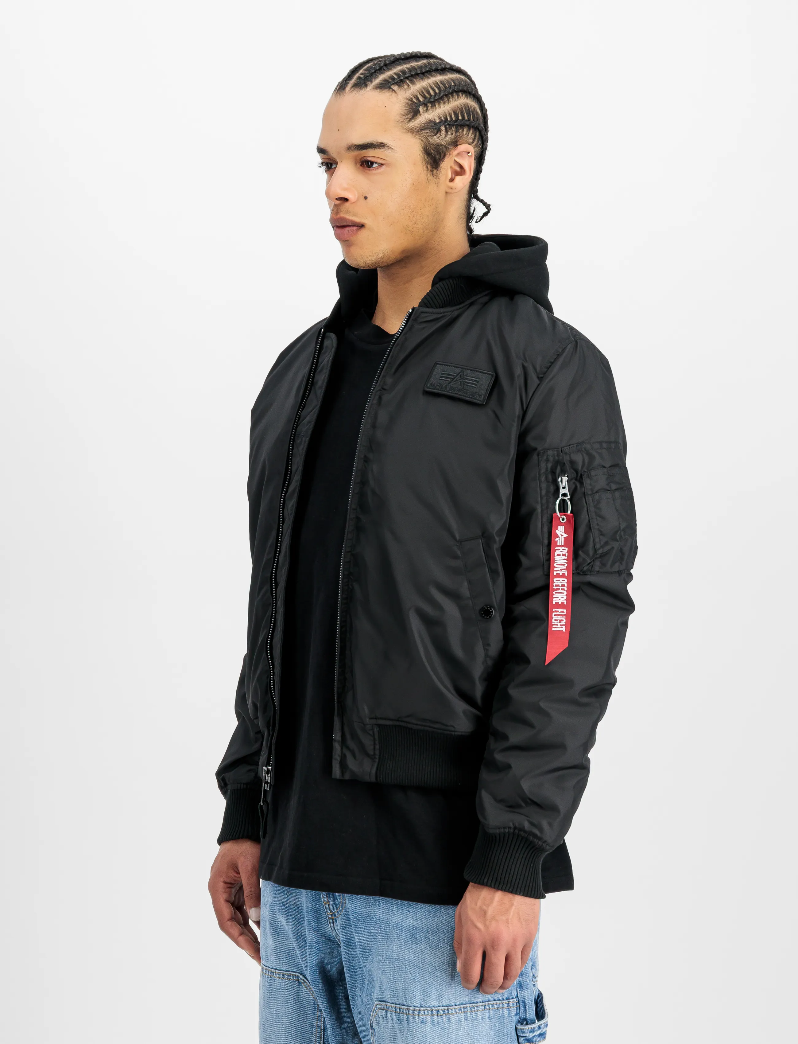 Alpha Industries MA-1 TT Two Tone Hood CW - Hybrid jackets  - BLACK / black