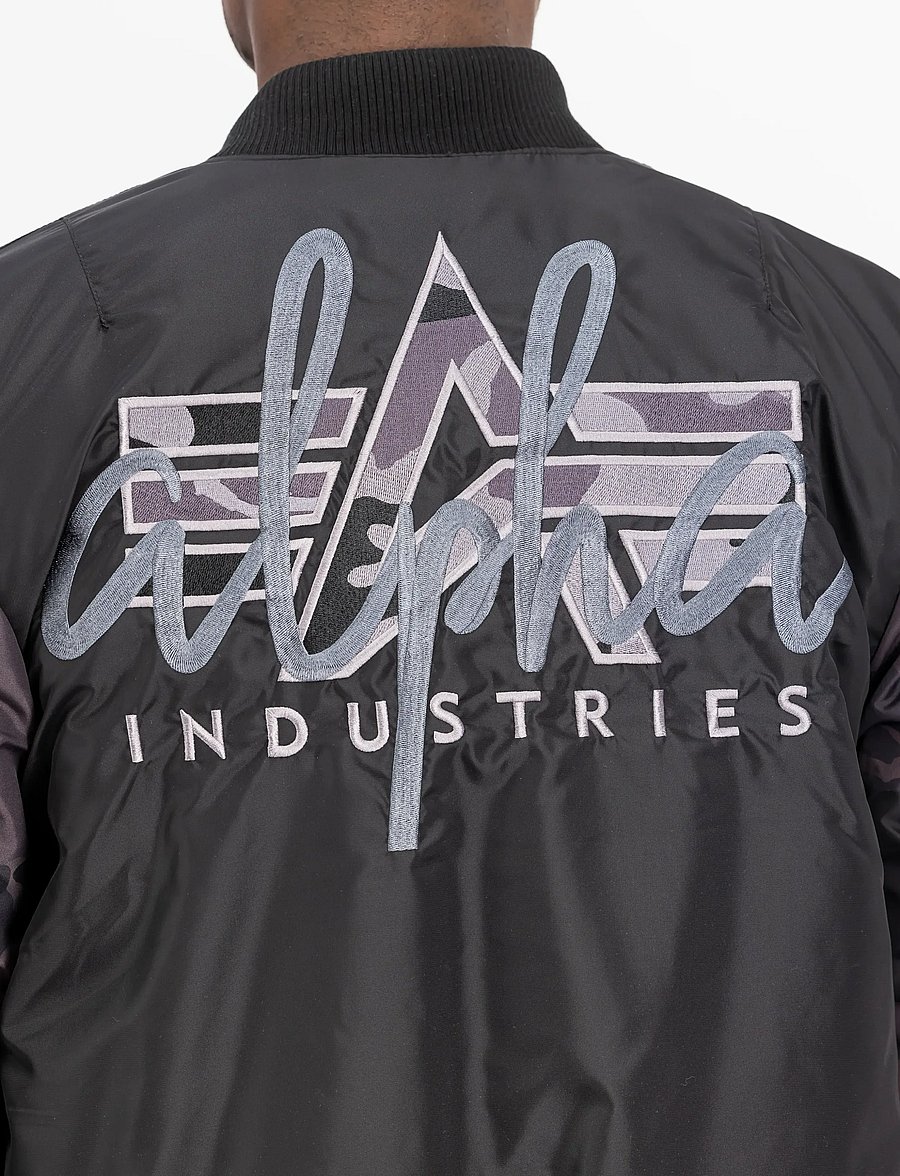 Alpha Industries - MA-1 Camo Back Embroidery - sügisjoped - black - 4