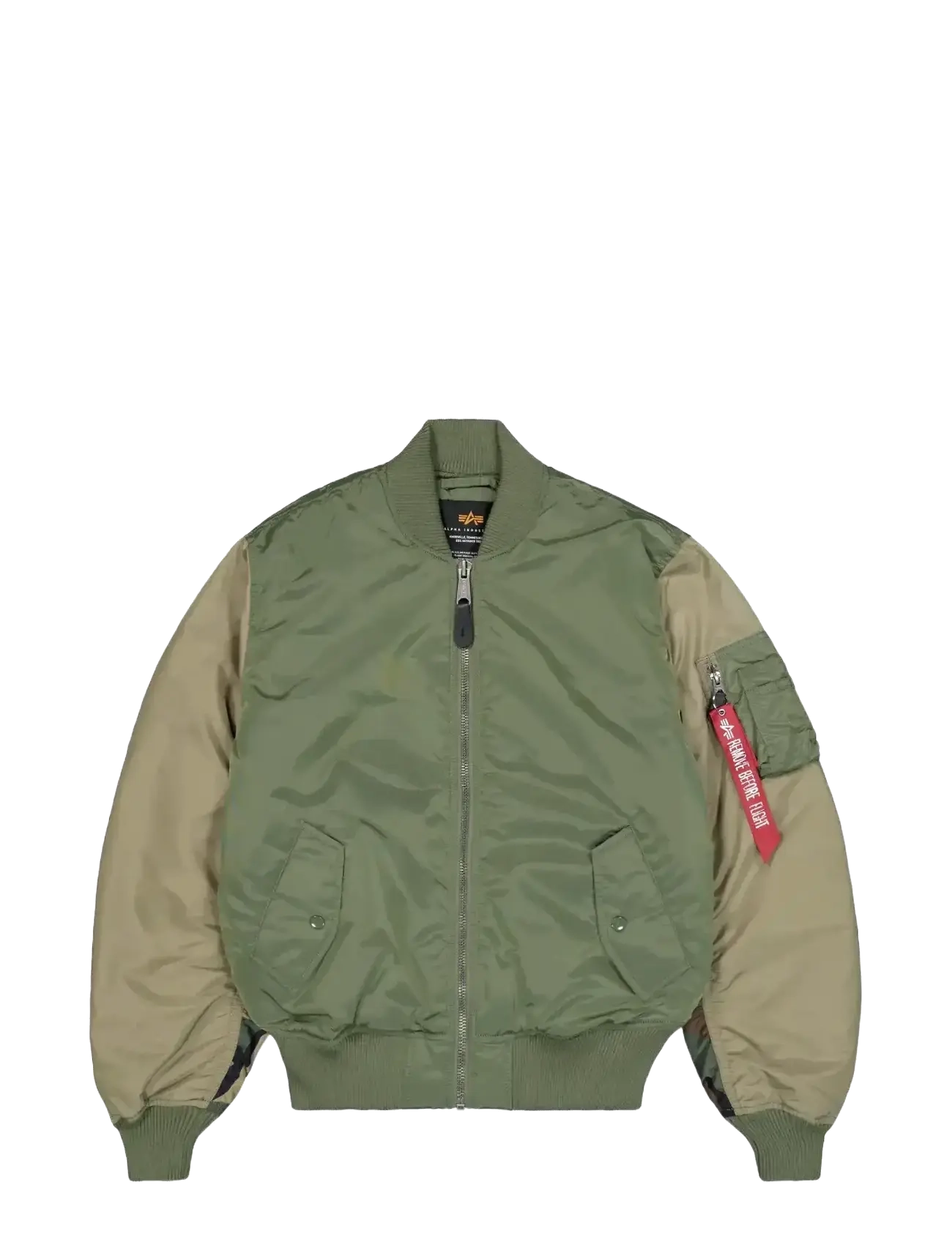 Alpha Industries MA-1 Camo Back Embroidery - Bomberjackor - SAGE-GREEN / green