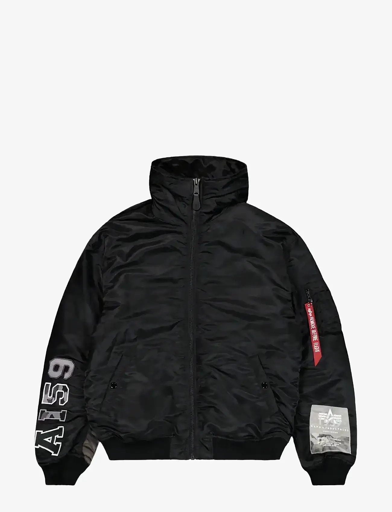 Alpha Industries - MA-1 Hooded Studio Jacket - efterårsjakker - black - 1