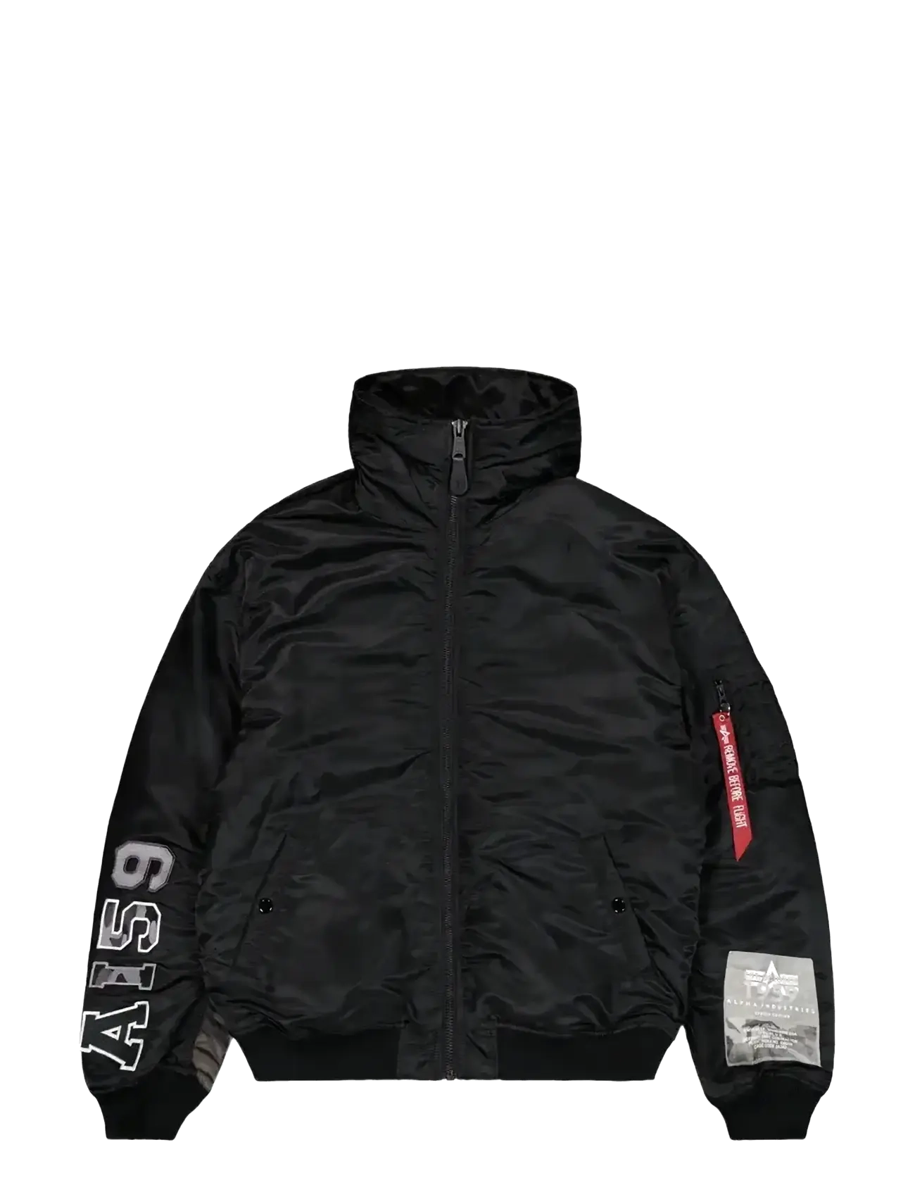 Alpha Industries MA-1 Hooded Studio Jacket - Alpha Industries - BLACK / black