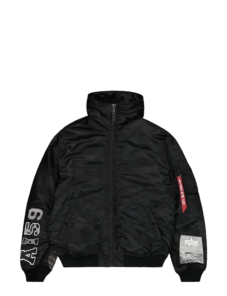 Alpha Industries - MA-1 Hooded Studio Jacket - fall jackets - black - 1