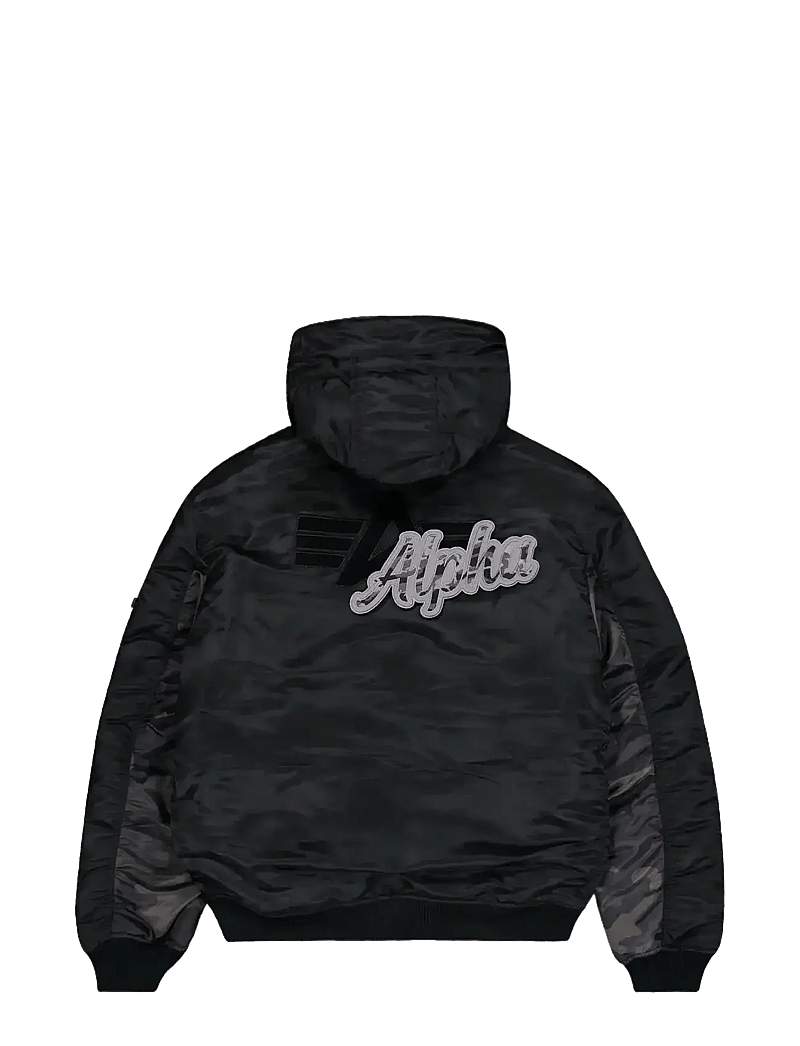 Alpha Industries - MA-1 Hooded Studio Jacket - efterårsjakker - black - 2