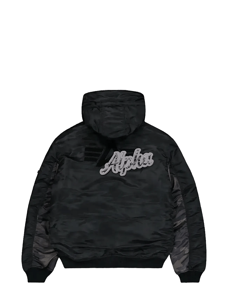 Alpha Industries - MA-1 Hooded Studio Jacket - fall jackets - black - 2