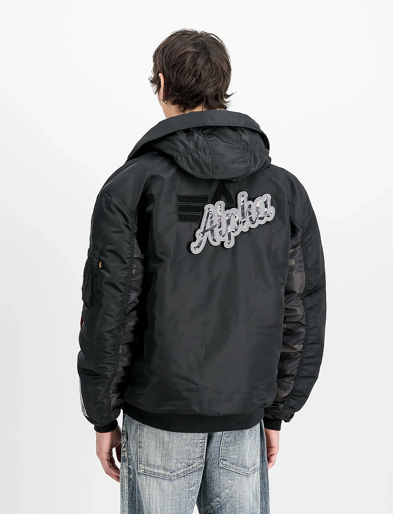 Alpha Industries - MA-1 Hooded Studio Jacket - efterårsjakker - black - 3