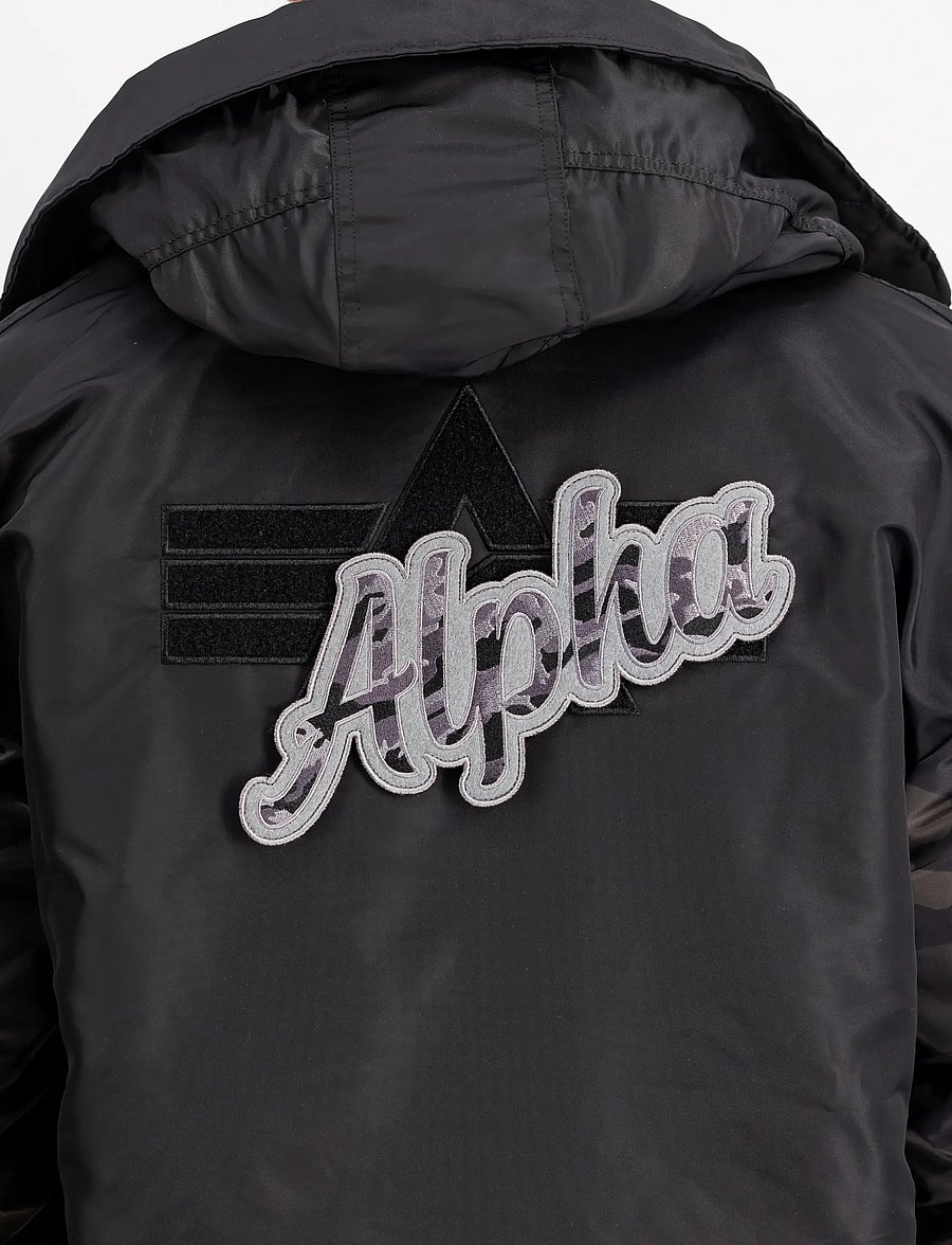 Alpha Industries - MA-1 Hooded Studio Jacket - fall jackets - black - 5