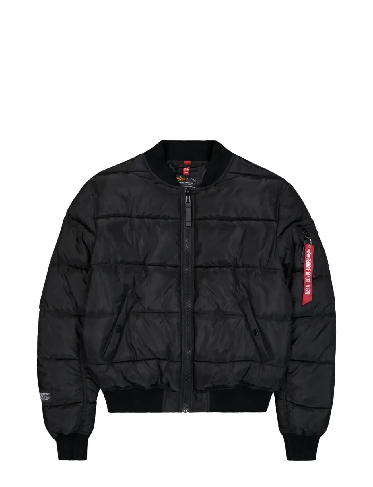Alpha Industries - MA-1 Logo Puffer - fall jackets - black - 1