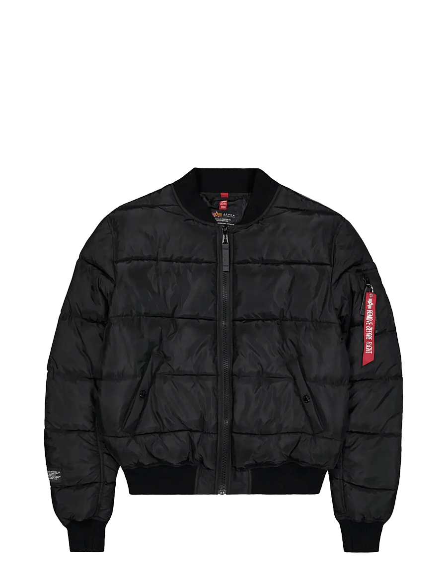 Alpha Industries - MA-1 Logo Puffer - fall jackets - black - 1