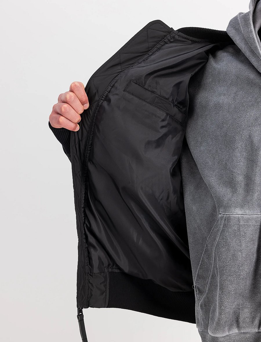 Alpha Industries - MA-1 Logo Puffer - fall jackets - black - 0