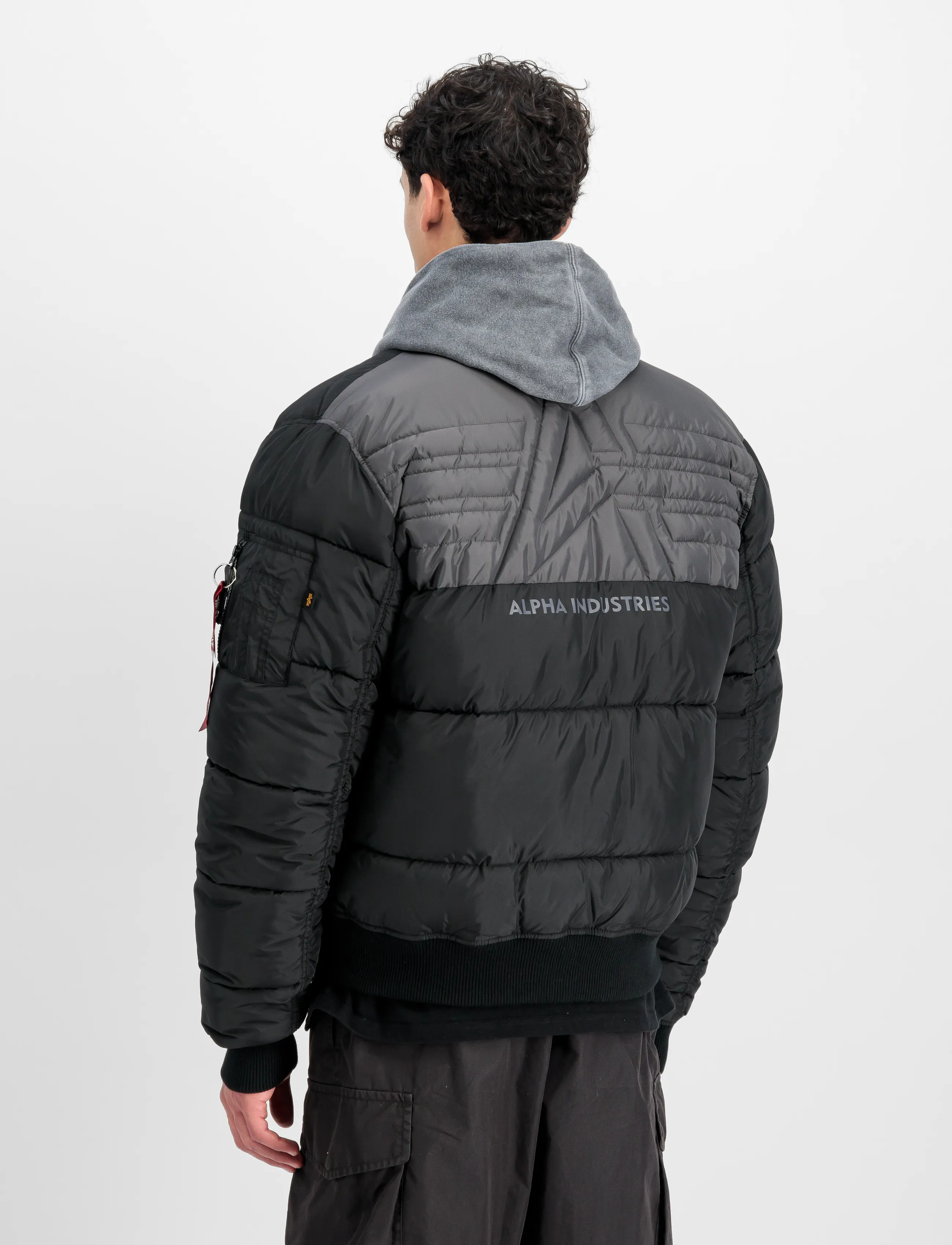 Alpha Industries - MA-1 Logo Puffer - fall jackets - black - 3