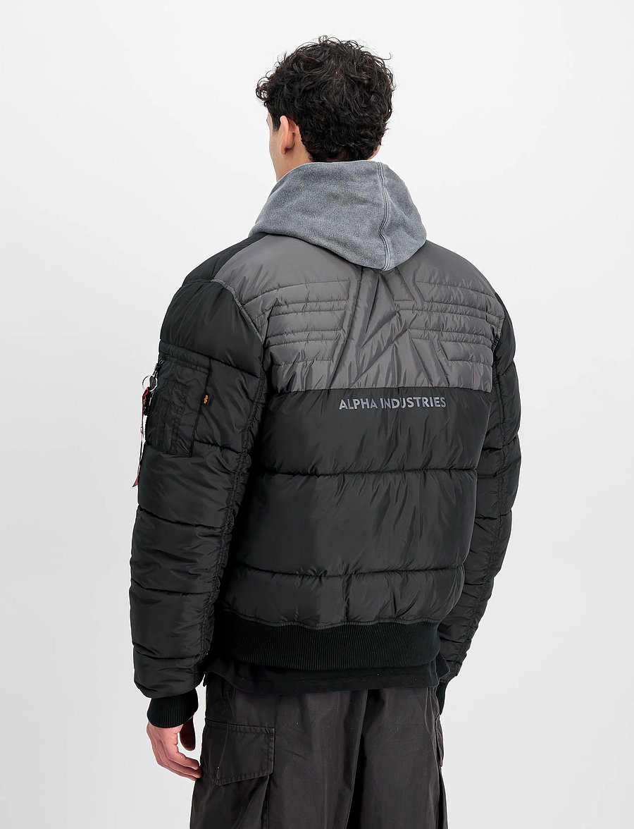Alpha Industries - MA-1 Logo Puffer - fall jackets - black - 3