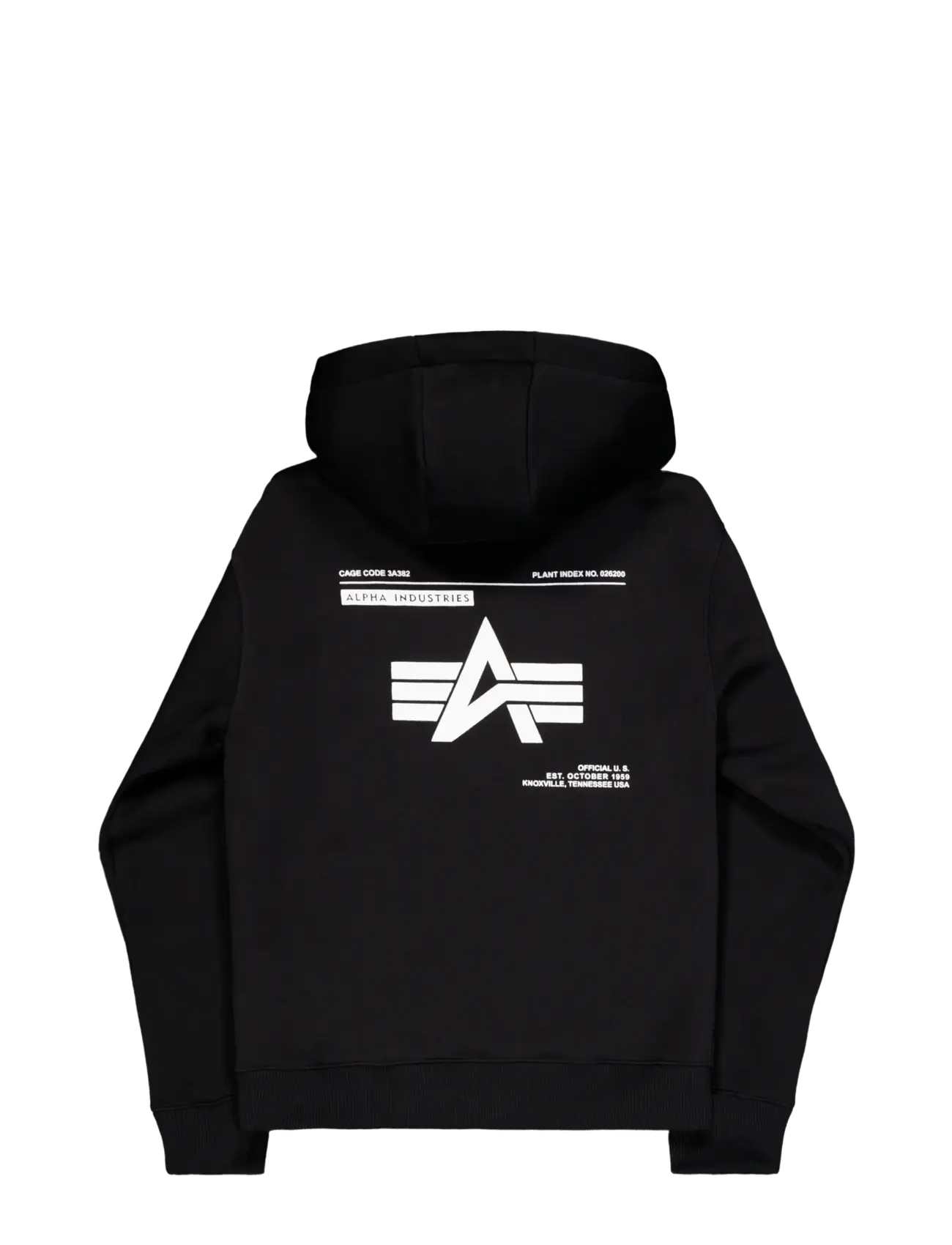 Alpha Industries - Label Hoodie Backprint - hættetrøjer - black - 2