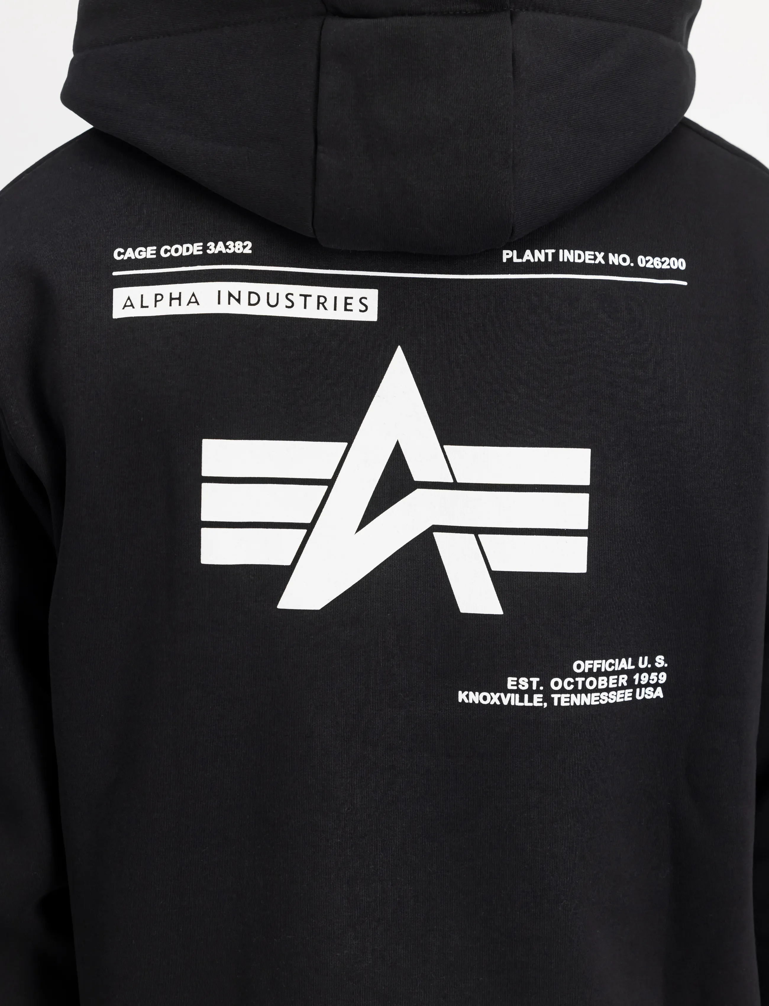 Alpha Industries - Label Hoodie Backprint - hættetrøjer - black - 5