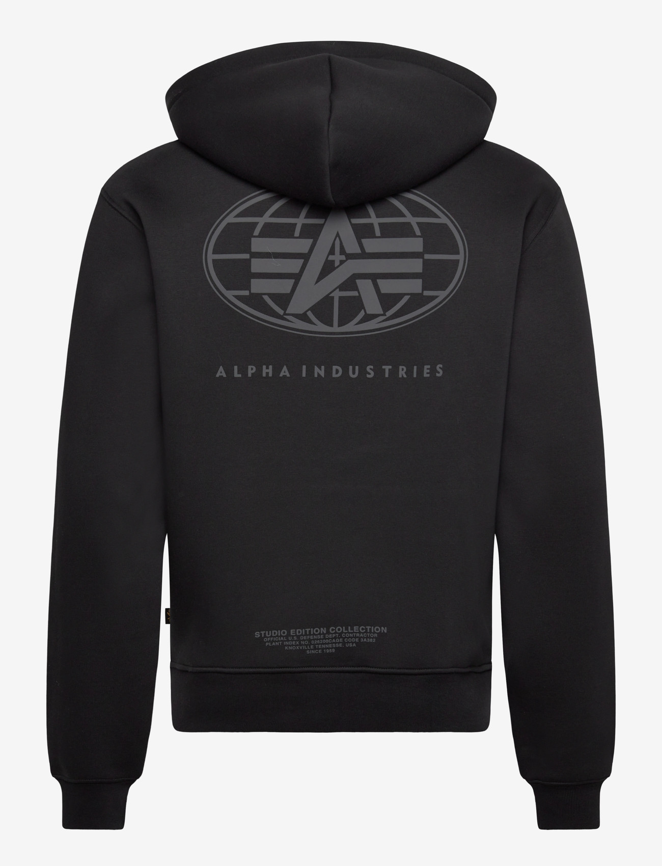Alpha Industries - World Logo Backprint Hoodie - hoodies - black - 1