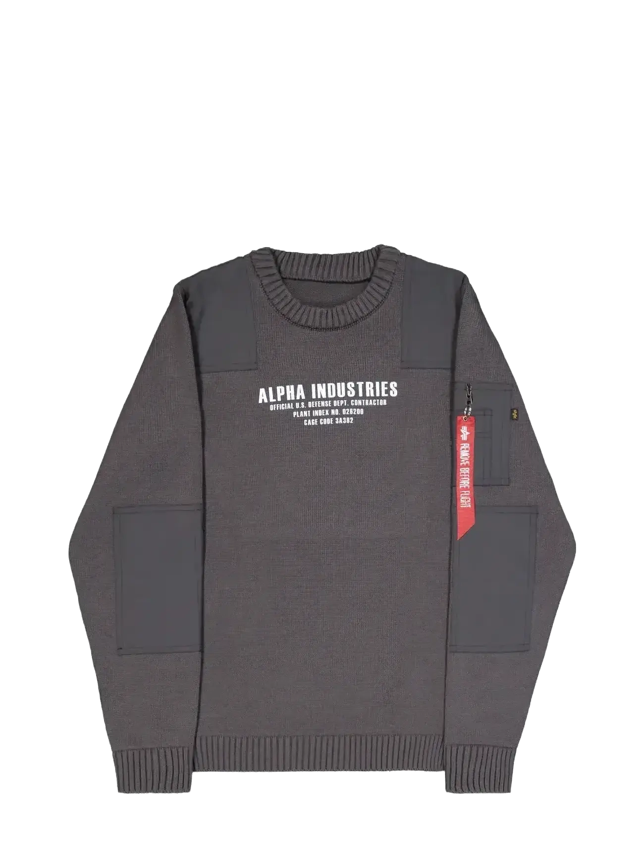 ALPHA INDUSTRIES Military Knit Pullover Grau - XL - Herren