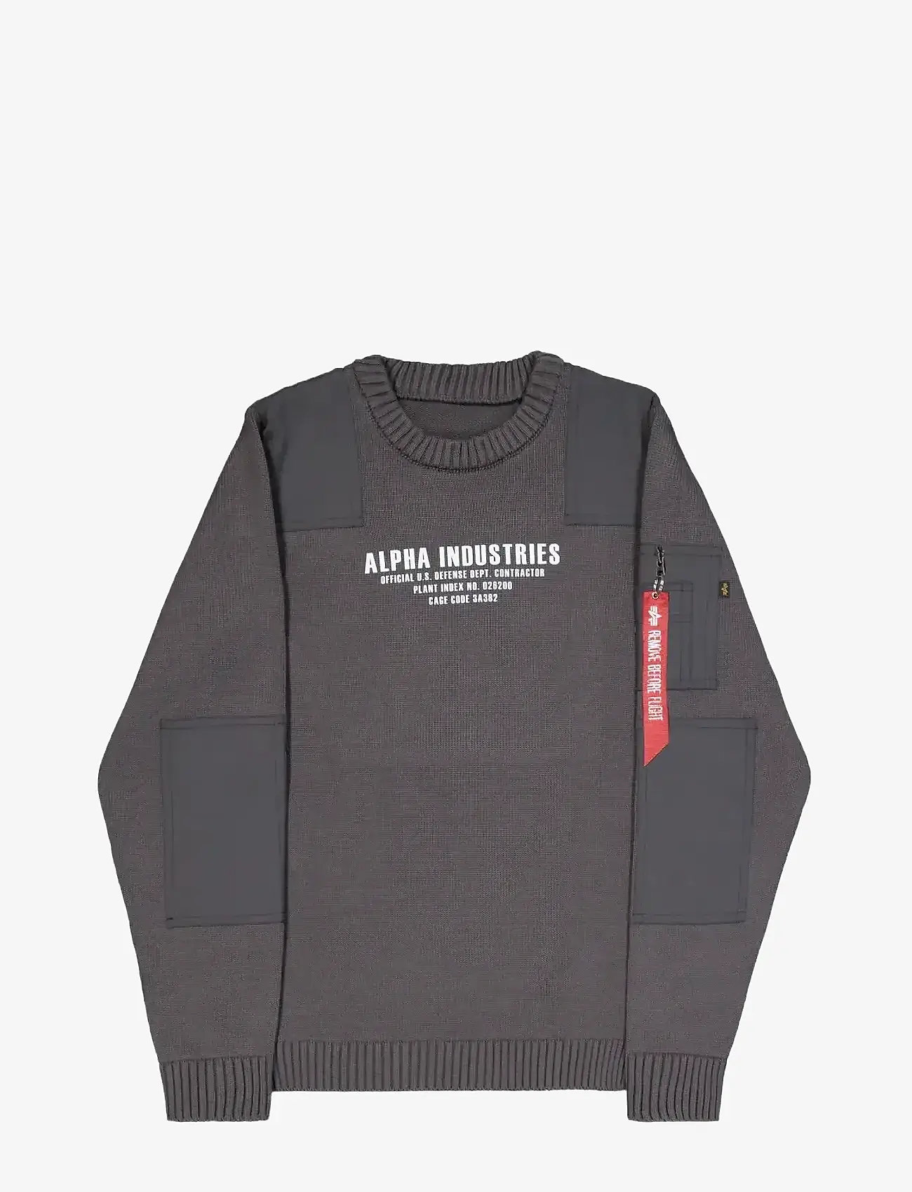 Alpha Industries - Military Knit Pullover - rund hals - vintage grey - 1