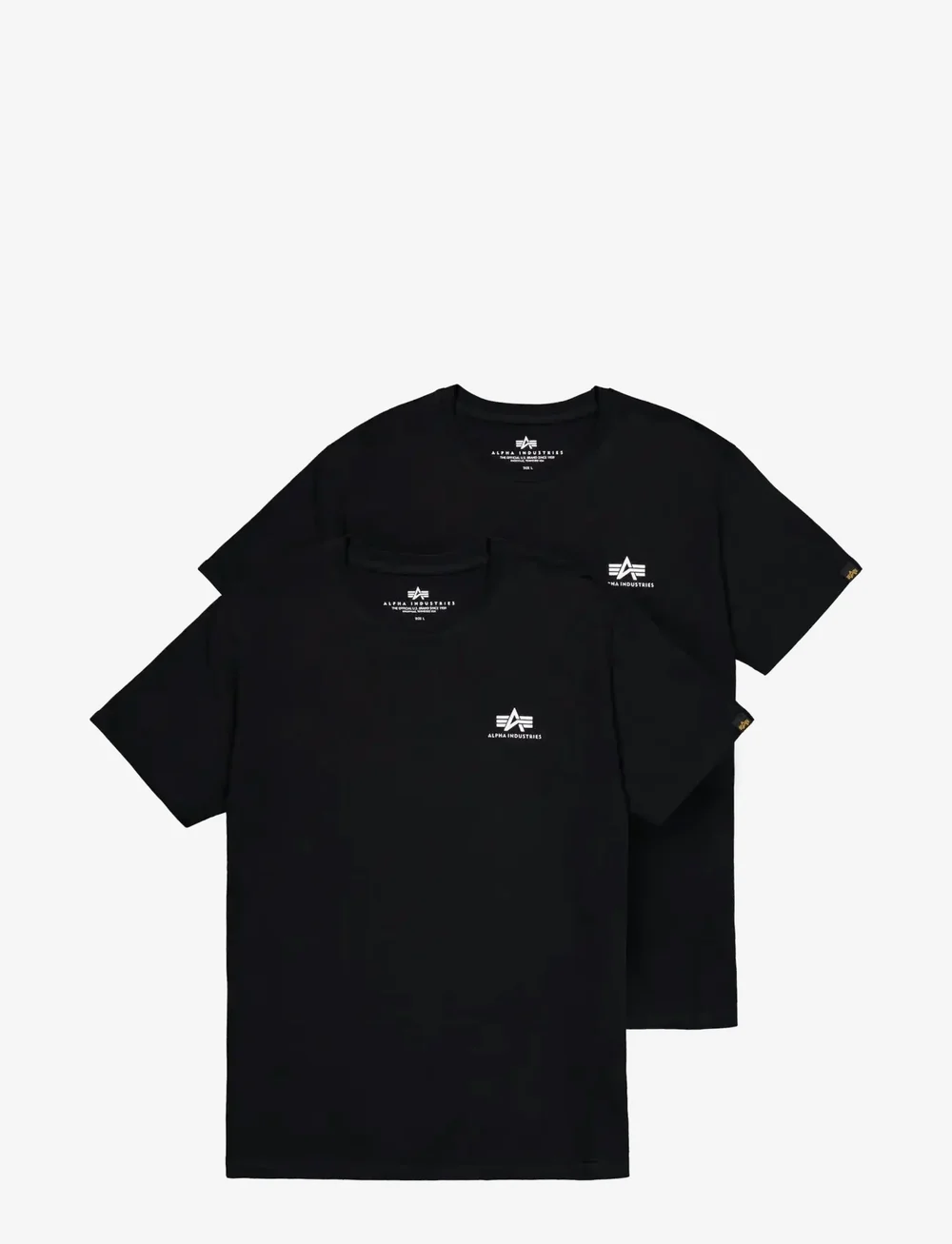 Alpha Industries - Basic T Small Logo 2 Pack - kurzärmelig - black - 1