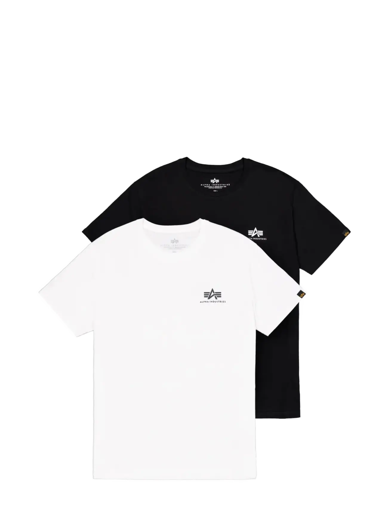 ALPHA INDUSTRIES Basic T-Shirt Sl 2 Pack Schwarz - XL - Herren