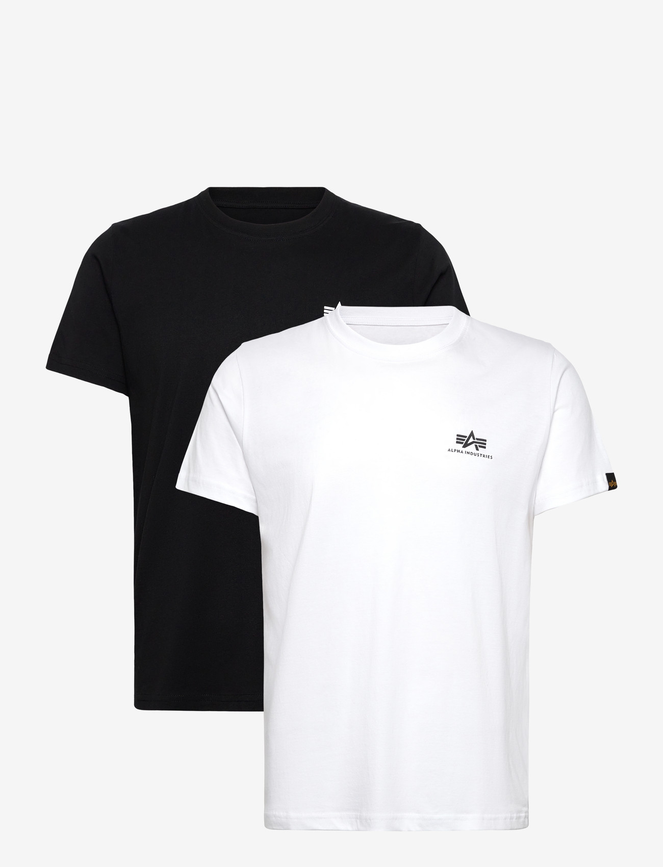 Alpha Industries - Basic T-Shirt SL 2 Pack - t-shirts - black/white - 0