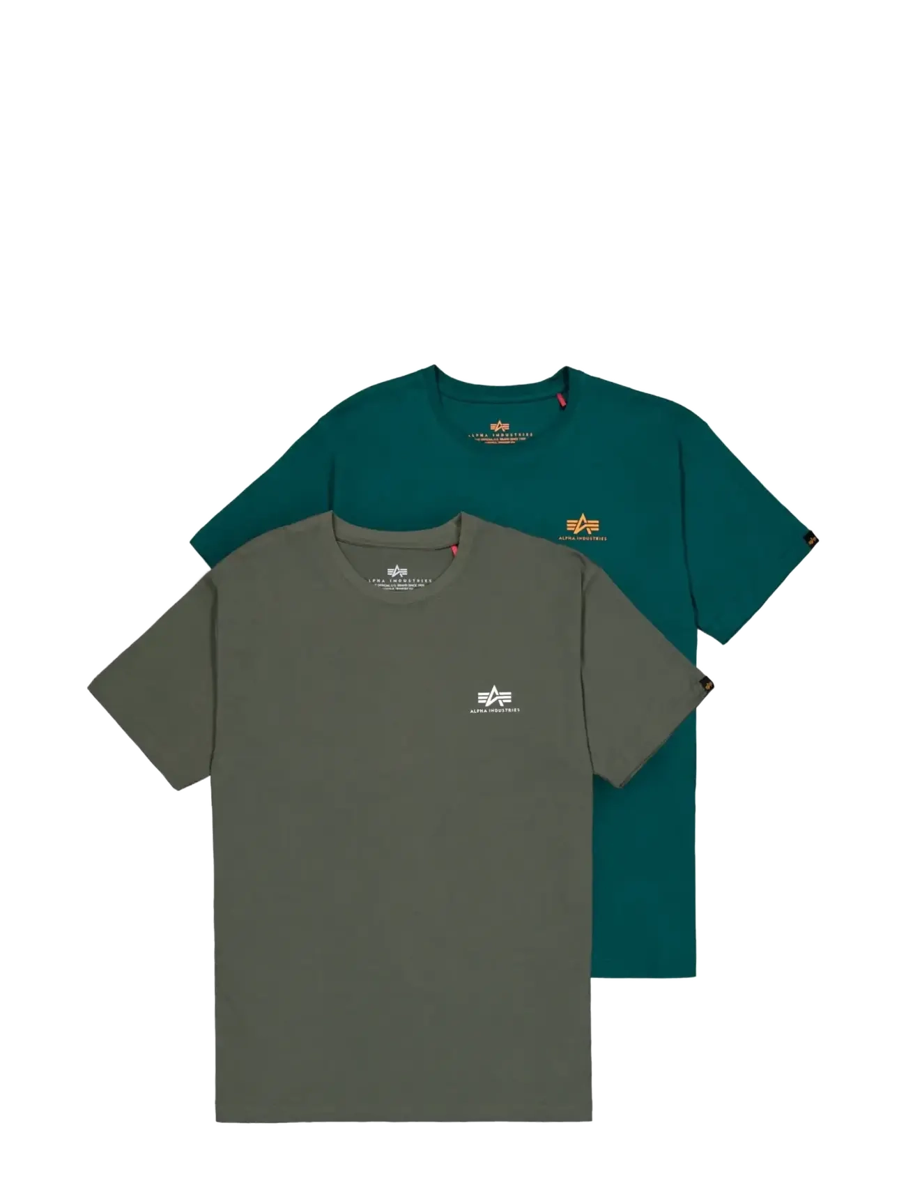 ALPHA INDUSTRIES Basic T-Shirt Sl 2 Pack Grün - S - Herren
