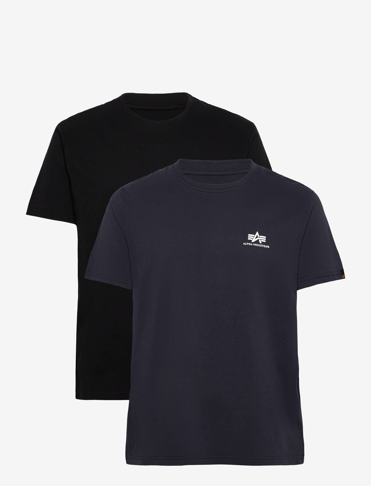 Alpha Industries - Basic T-Shirt SL 2 Pack - t-shirts - rep. blue / black/blue - 0
