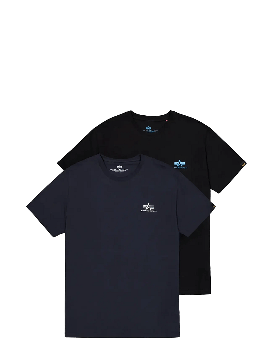 Alpha Industries - Basic T-Shirt SL 2 Pack - kortärmade t-shirts - rep. blue / black/blue - 1