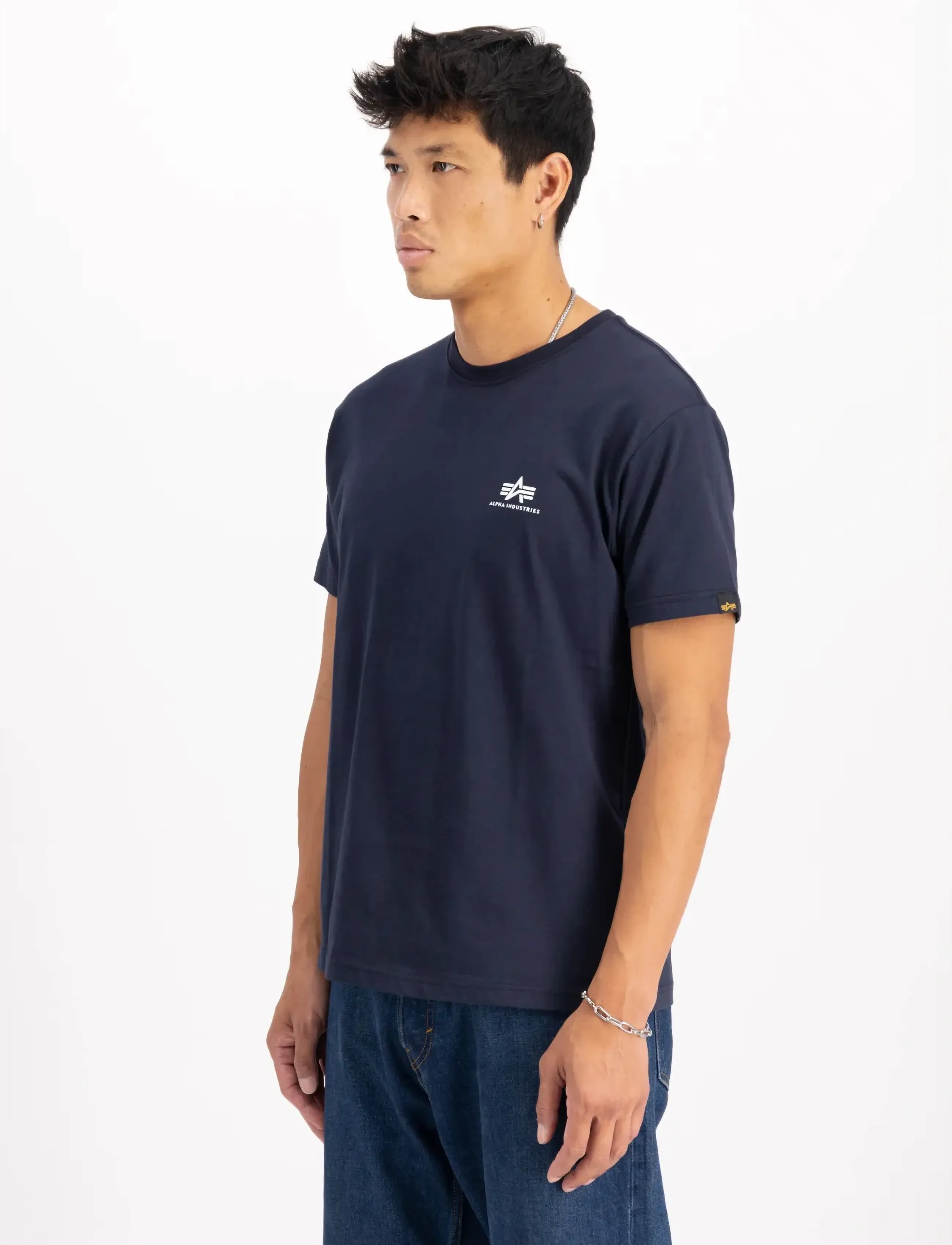 Alpha Industries Basic T-Shirt Sl 2 Pack, L, Blue, T-Shirts > Kortærmede, Herre