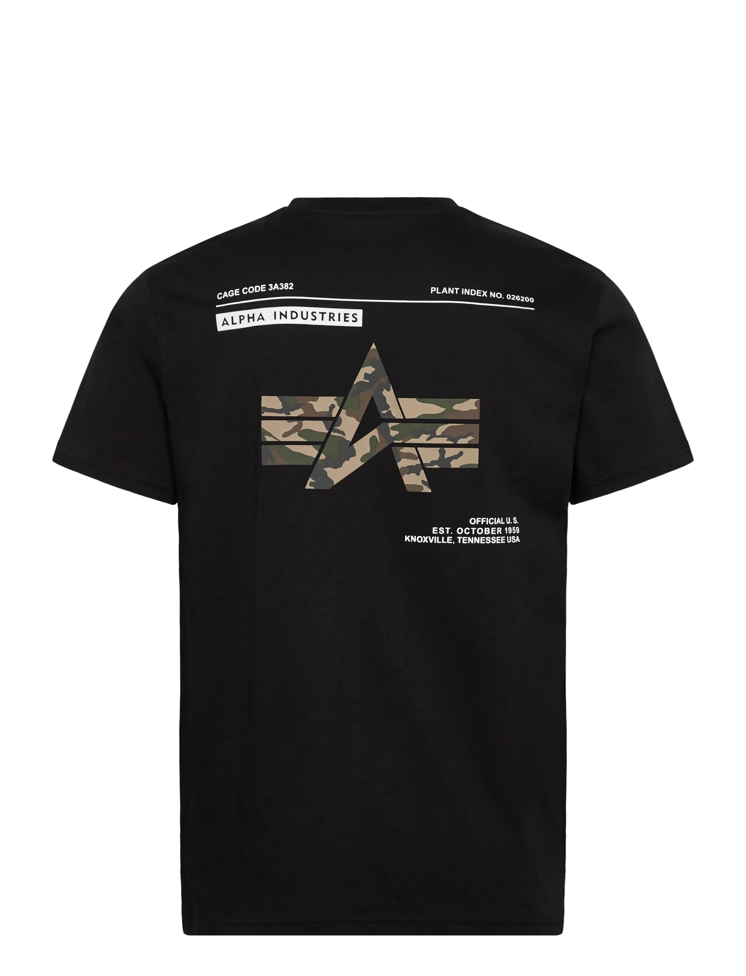 Alpha Industries - Camo Label Backprint T-Shirt - short-sleeved t-shirts - black - 2