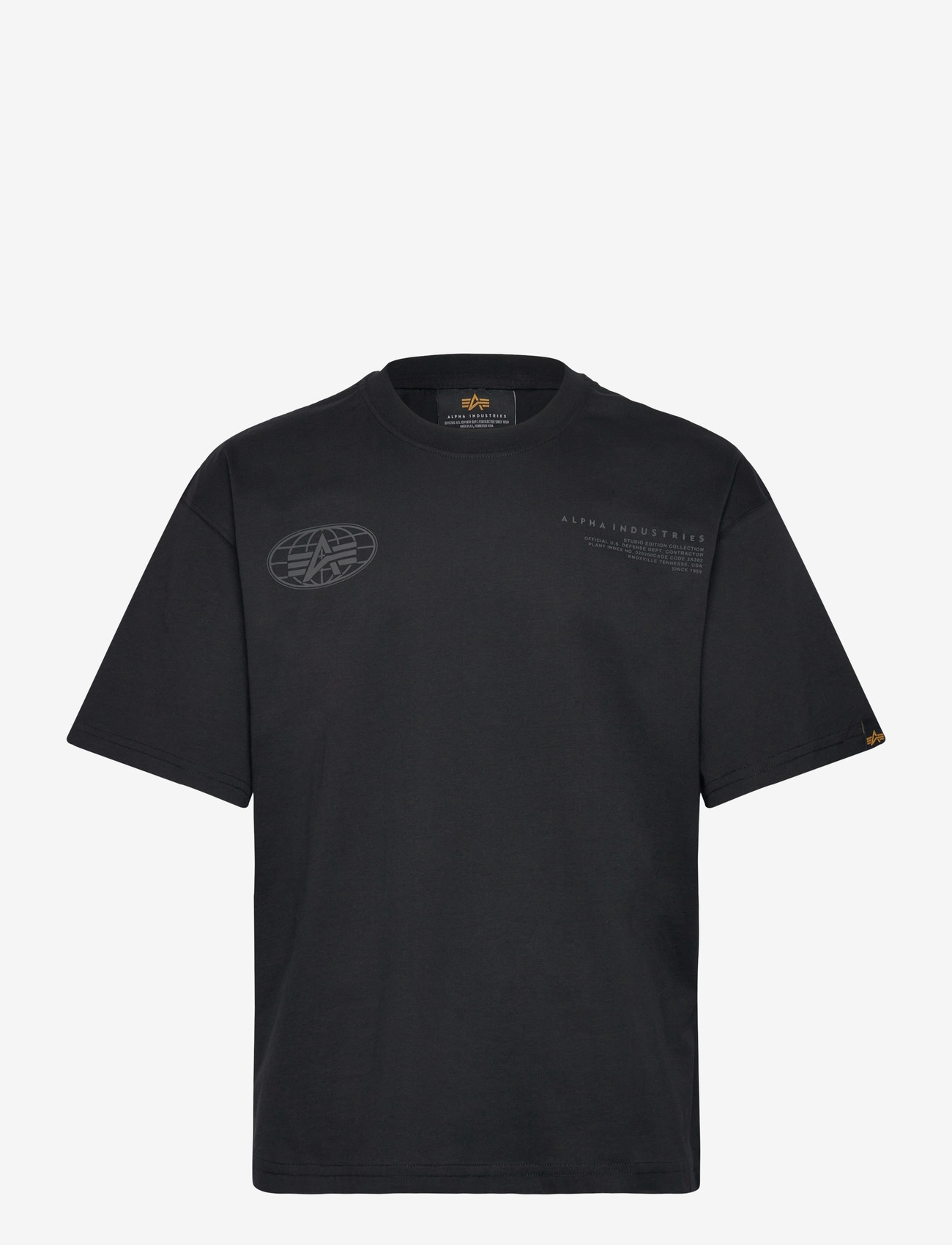 Alpha Industries - World Logo Backprint T-Shirt - lühikeste varrukatega t-särgid - black - 1