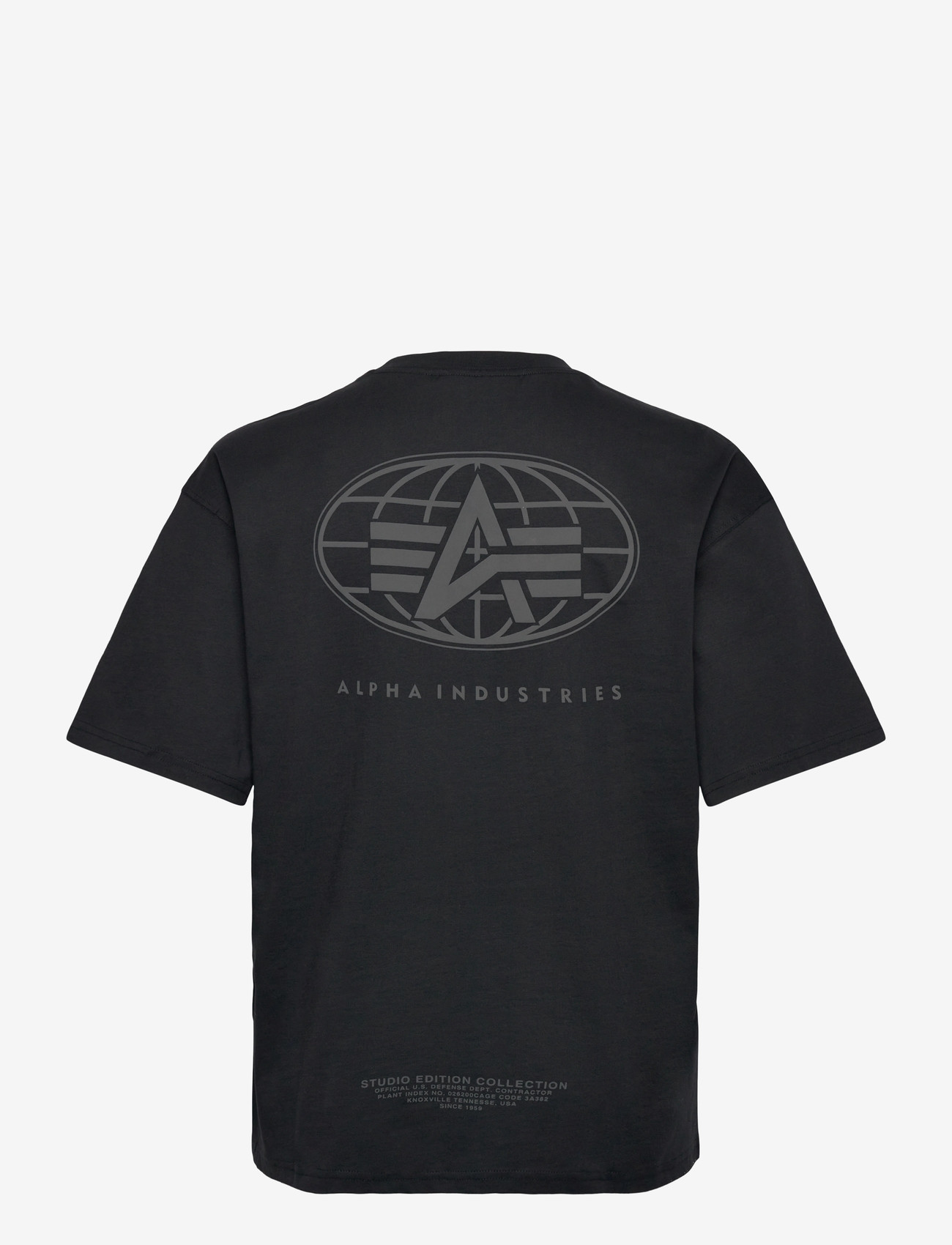 Alpha Industries - World Logo Backprint T-Shirt - lühikeste varrukatega t-särgid - black - 2