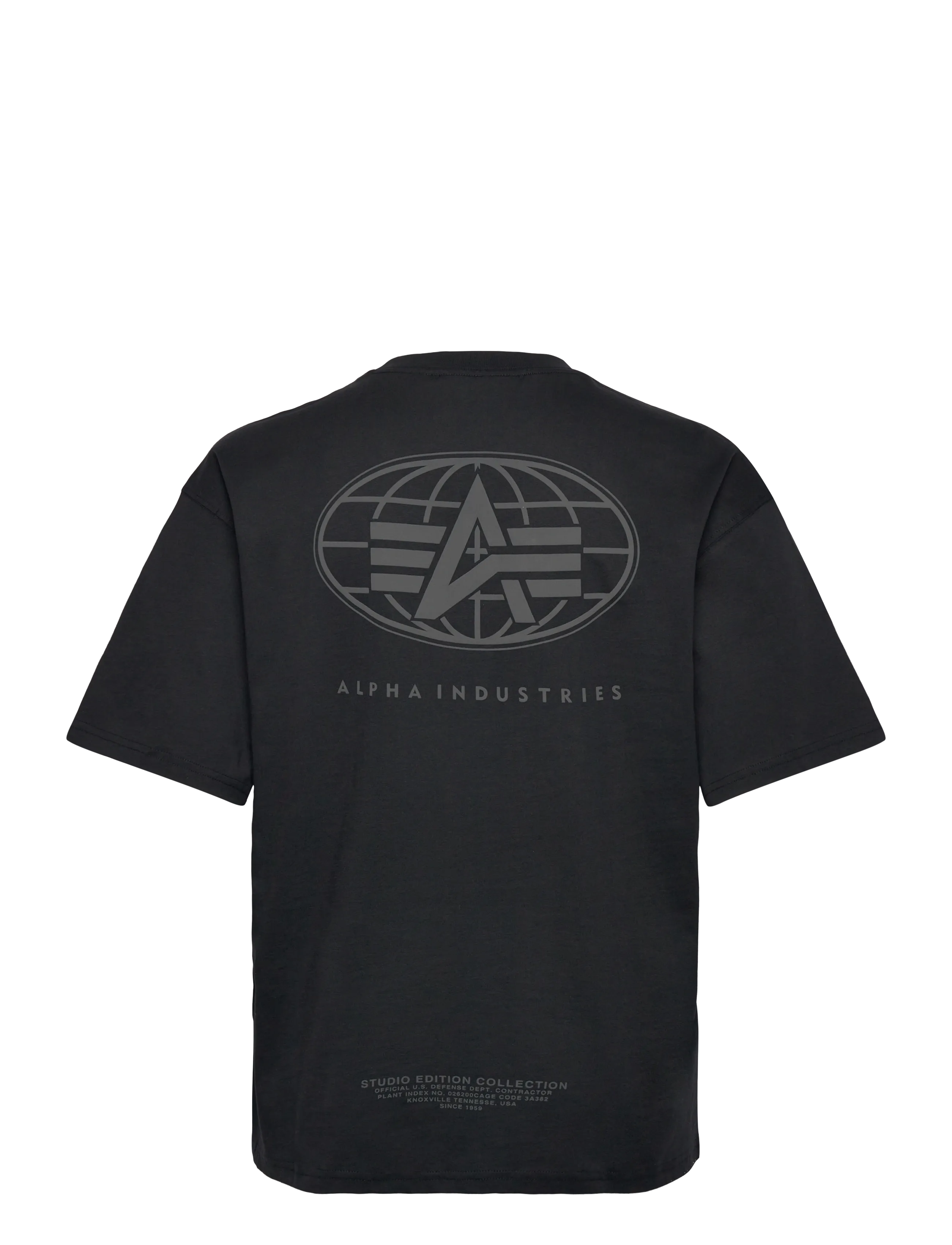 Alpha Industries - World Logo Backprint T-Shirt - kortærmede t-shirts - black - 2