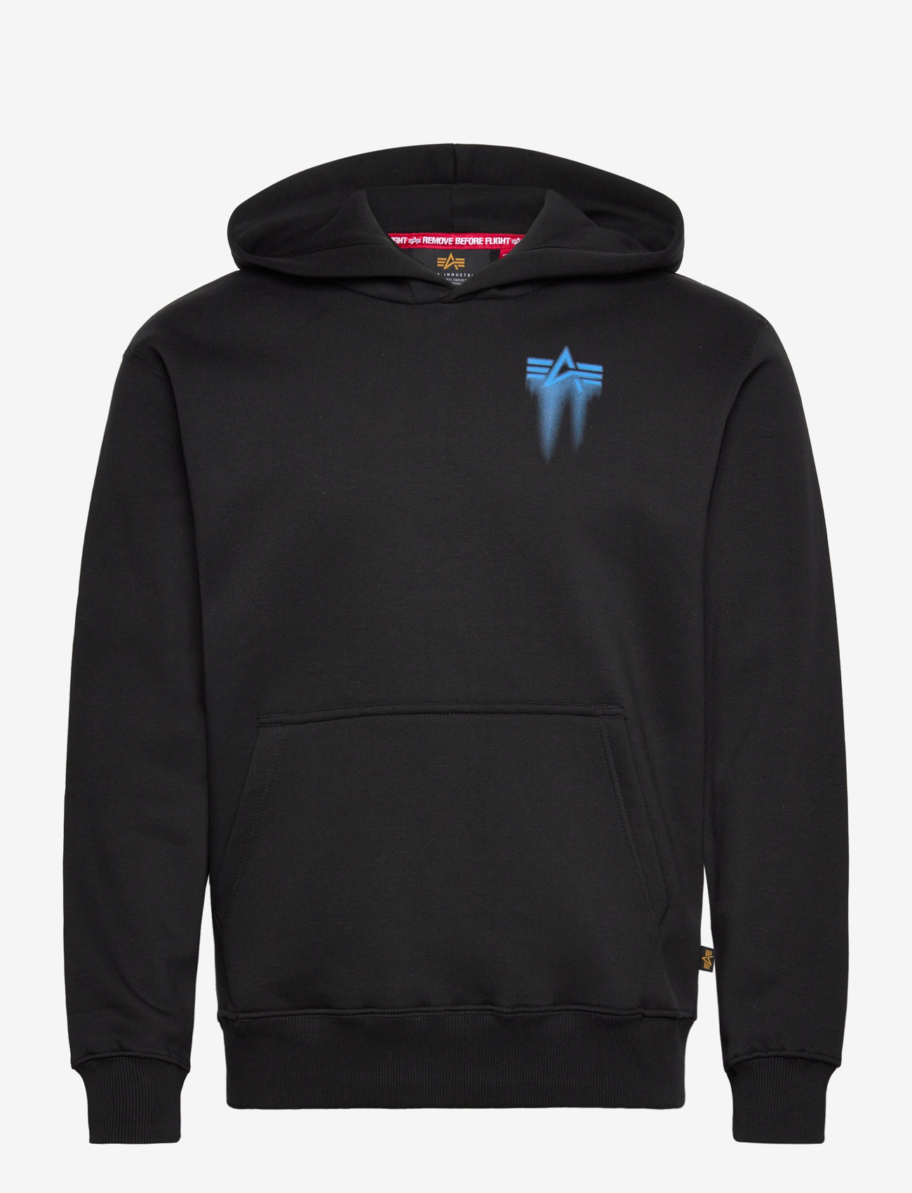 Alpha Industries - Spray Print Hoodie - kapuutsiga dressipluusid - black - 0