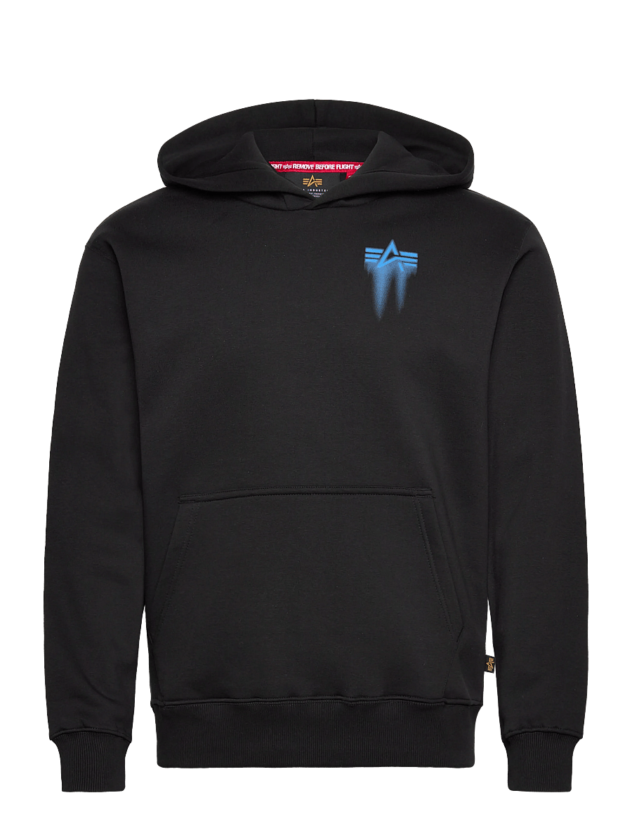 Alpha Industries - Spray Print Hoodie - kapuzenpullover - black - 1