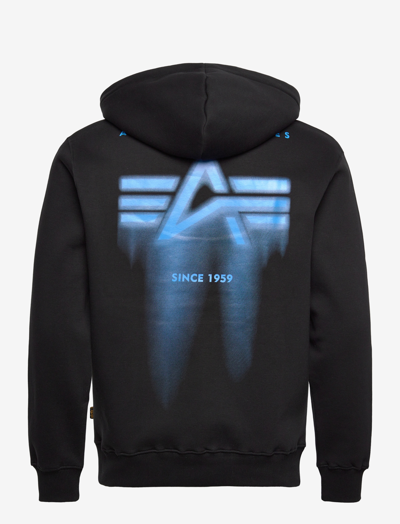 Alpha Industries - Spray Print Hoodie - kapuutsiga dressipluusid - black - 1