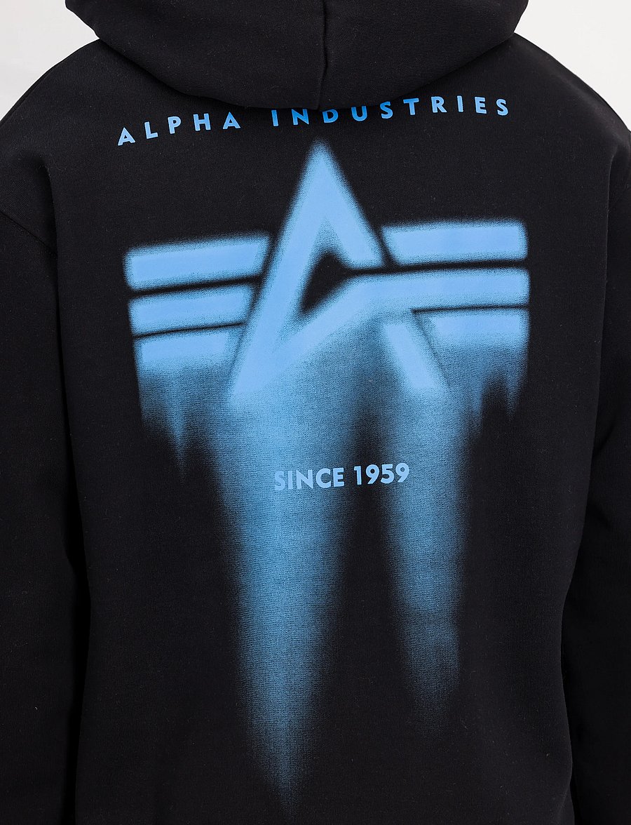 Alpha Industries - Spray Print Hoodie - kapuzenpullover - black - 4