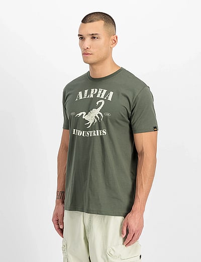 Alpha Industries Scorpion T-Shirt - Kortærmede T-shirts - DARK OLIVE / khaki/green