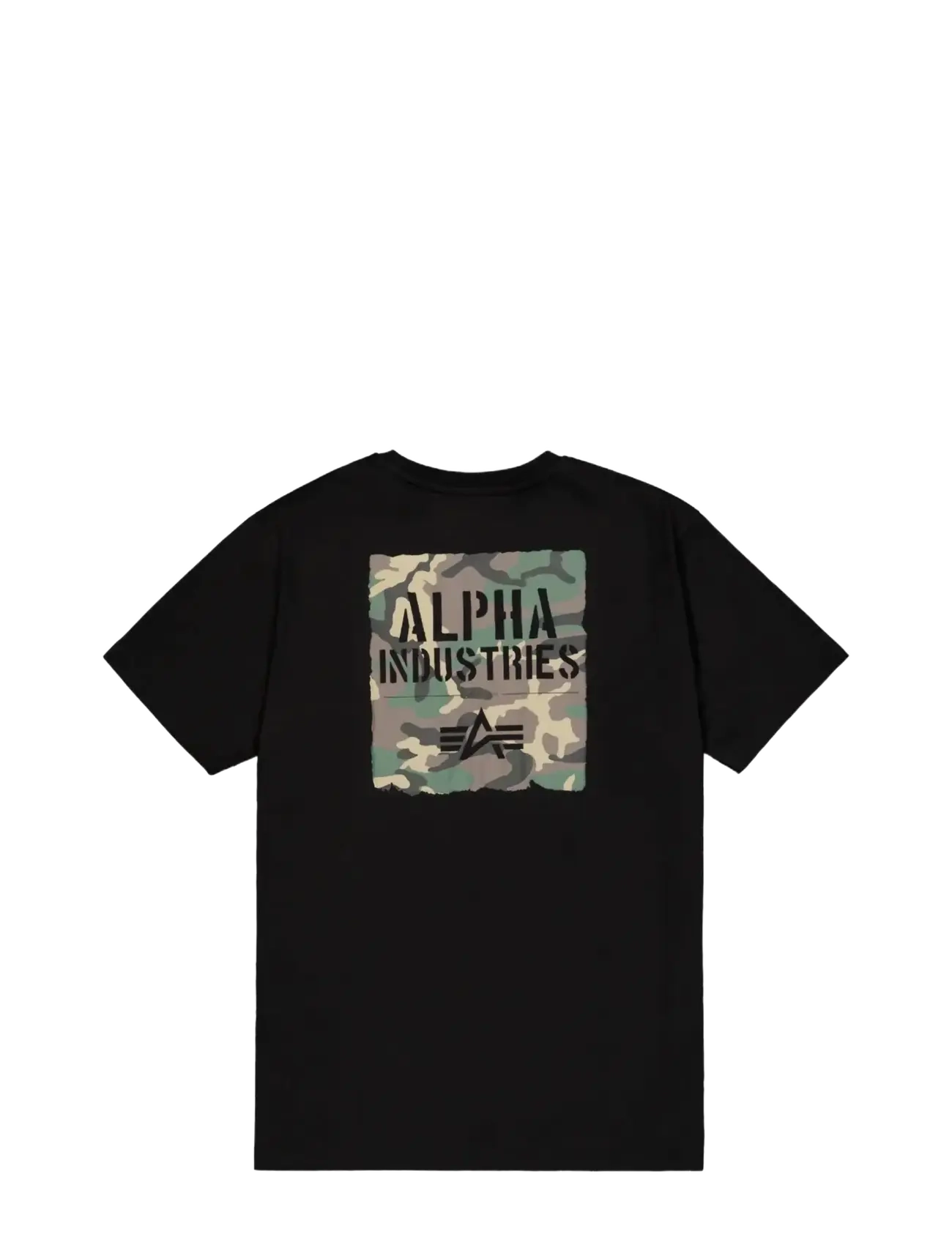 Alpha Industries - Camo Print T-Shirt - kortärmade t-shirts - black - 2