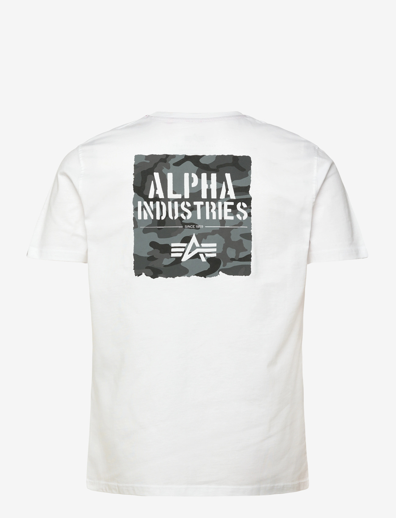 Alpha Industries - Camo Print T-Shirt - kortärmade t-shirts - white - 2