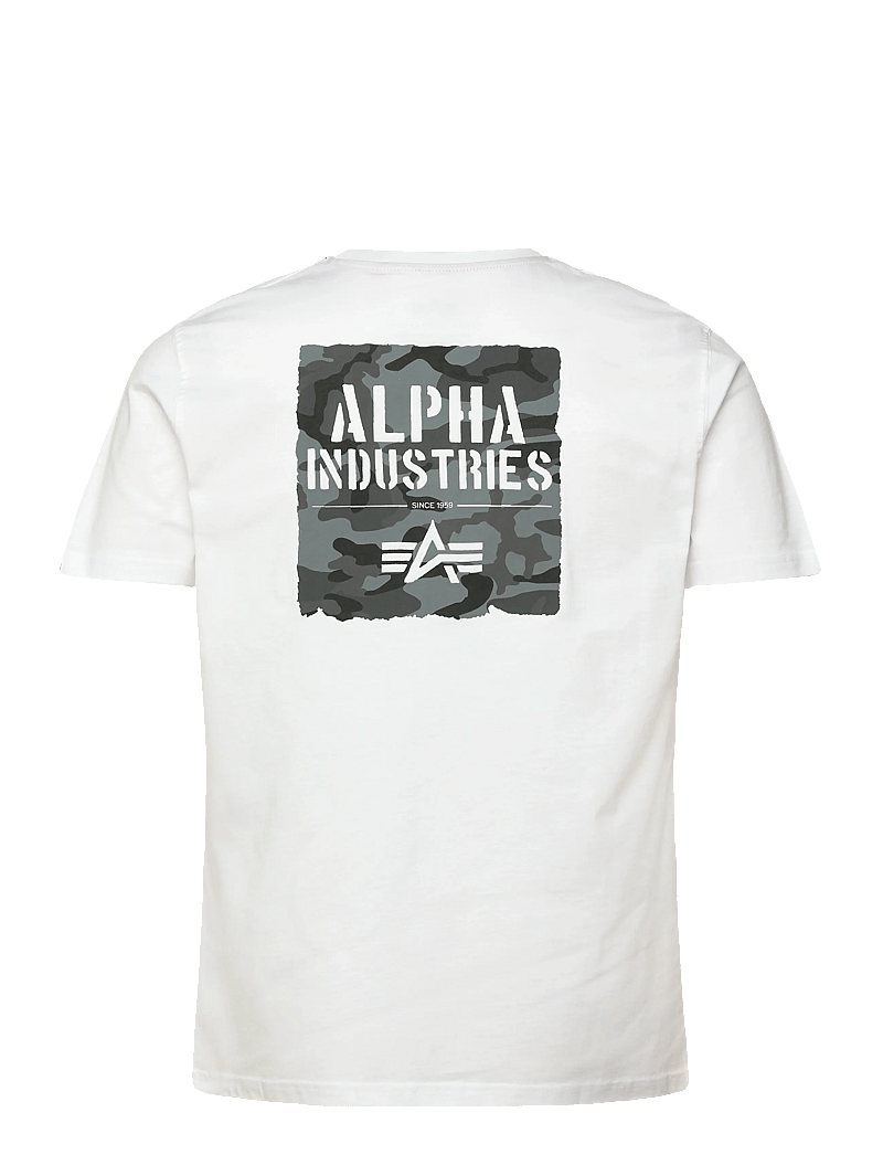 Alpha Industries - Camo Print T-Shirt - kortärmade t-shirts - white - 2