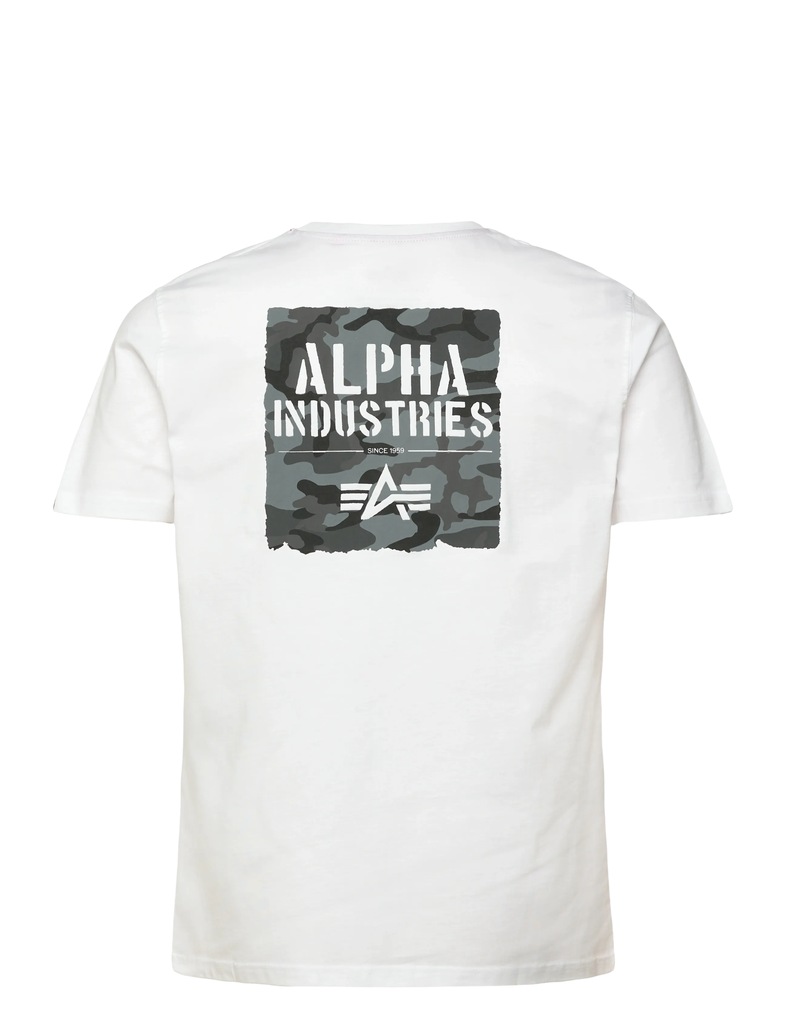 Alpha Industries - Camo Print T-Shirt - short-sleeved t-shirts - white - 2